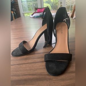 Black ankle strap heels. Size 7
